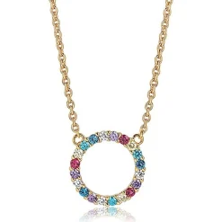 Sif Jakobs - Biella Grande Halskette aus vergoldetem Silber mit Zirkonia