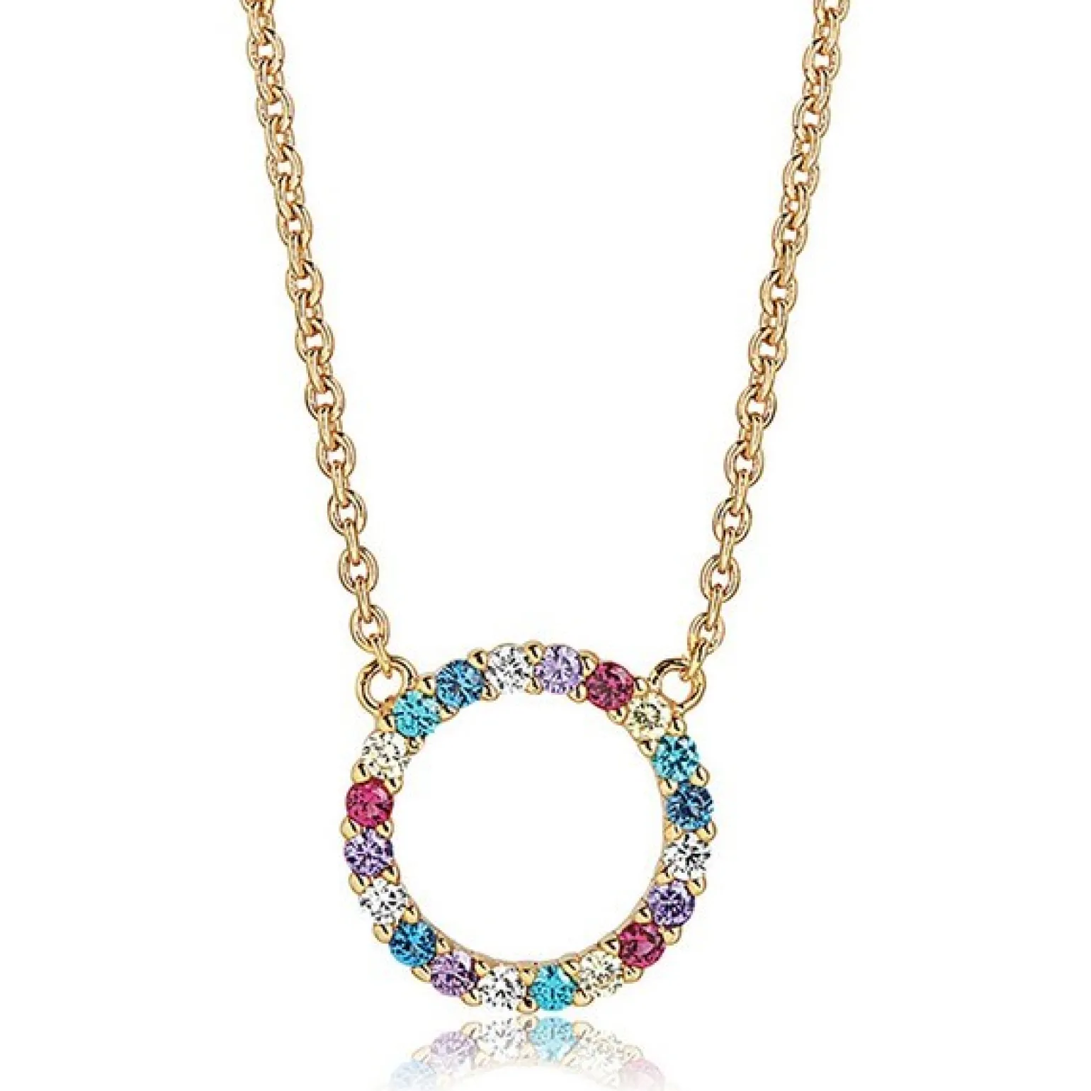 Sif Jakobs - Biella Grande Halskette aus vergoldetem Silber mit Zirkonia