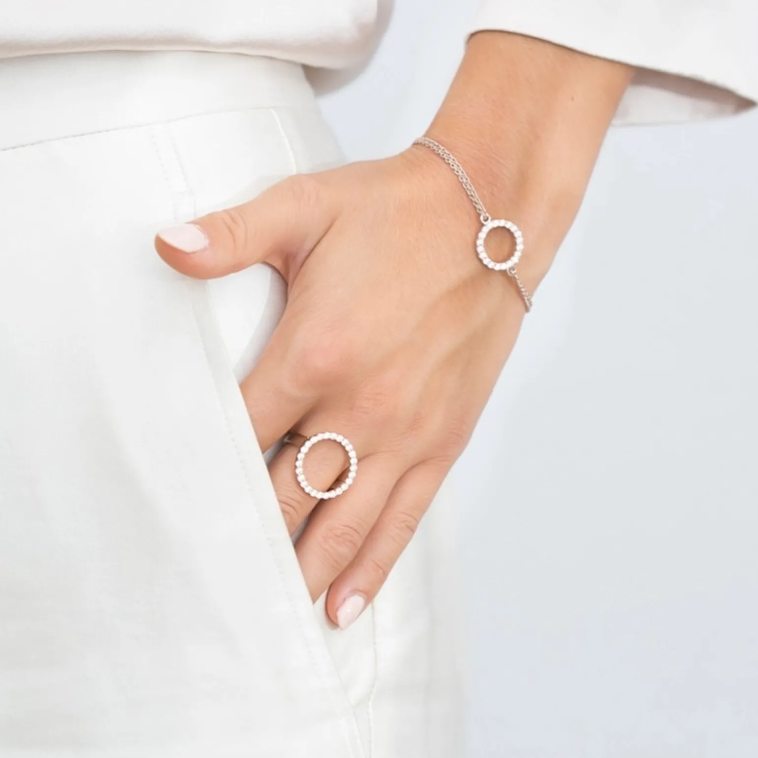 Sif Jakobs - Biella Grande Armband aus rhodiniertem Silber