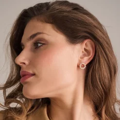 Sif Jakobs - Biella Perla Uno Ohrstecker m. zirkonia in vergoldete silber