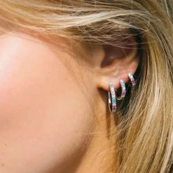 Sif Jakobs - Ellera Grande Ohrringe aus silber mit farbigen Zirkonen