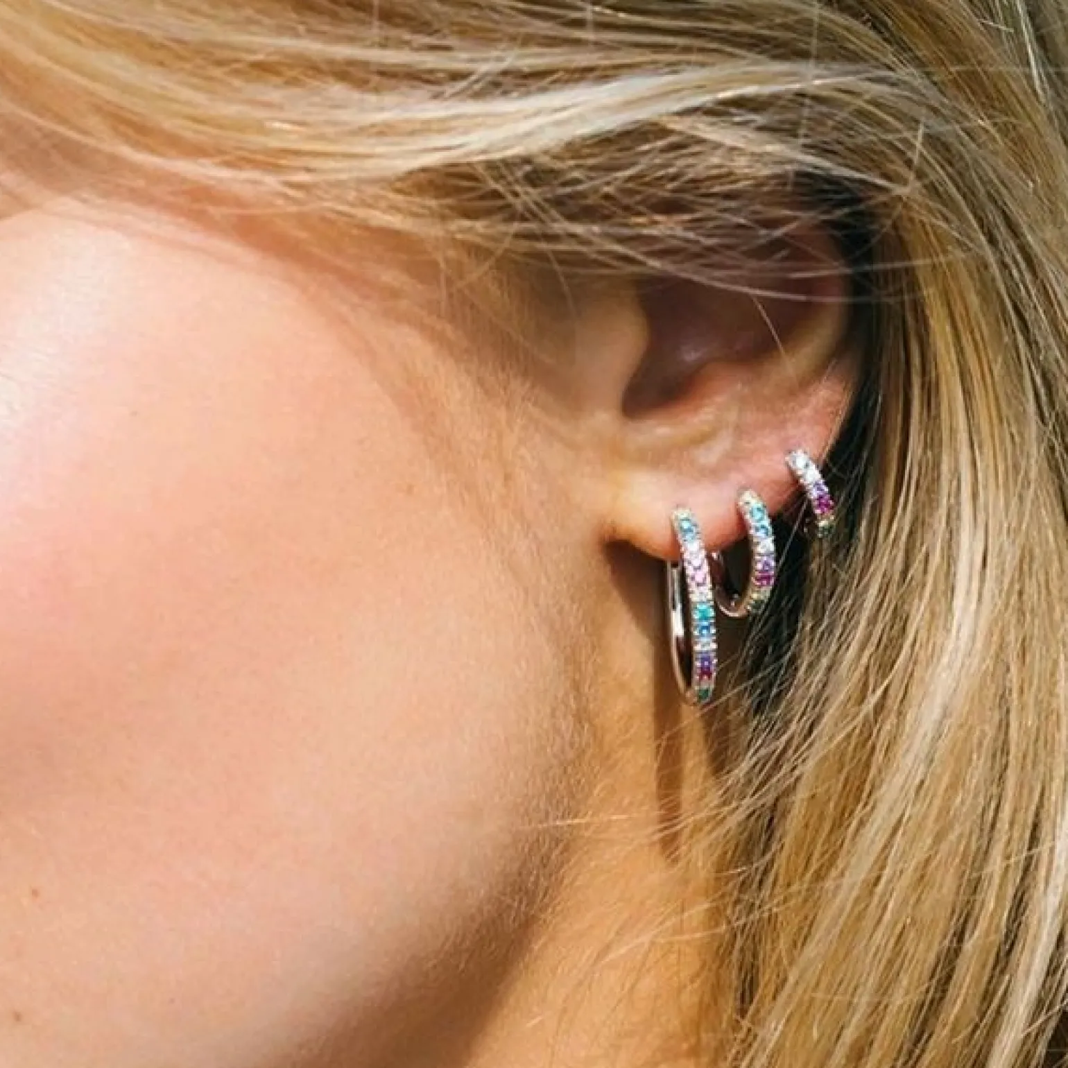 Sif Jakobs - Ellera Grande Ohrringe aus silber mit farbigen Zirkonen