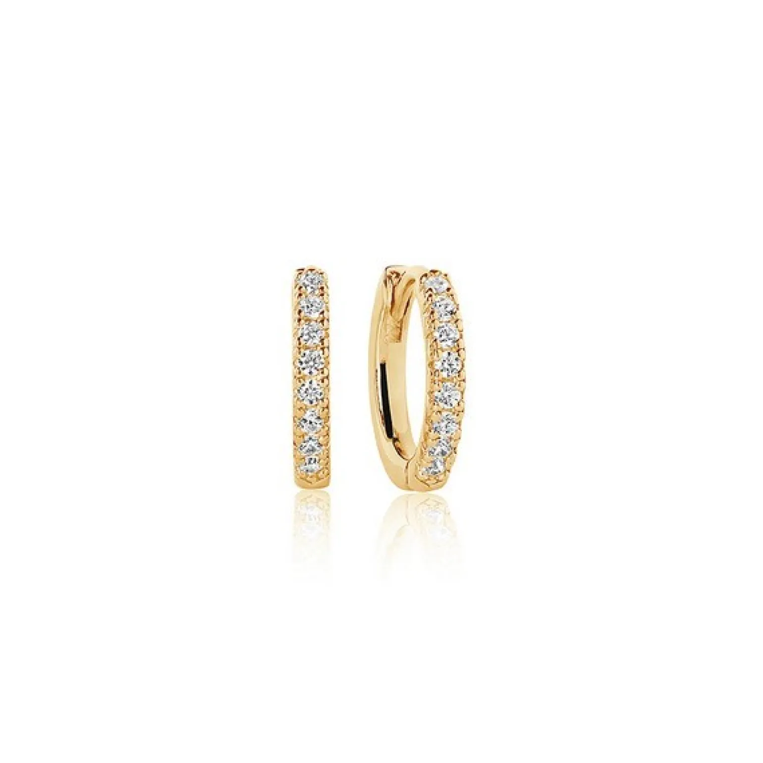 Sif Jakobs - Ellera Medio Ohrringe aus vergoldetem Silber mit Zirkonen