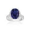 Sif Jakobs - Ellisse Grande Ring aus silber mit blauem Zirkon