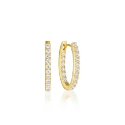 Sif Jakobs - Ellisse Piccolo hoops vergoldete weiß