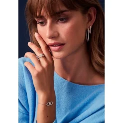 Sif Jakobs - Ellisse Piccolo hoops silber weiß