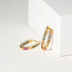 Sif Jakobs - Ellisse Piccolo hoops vergoldete multi