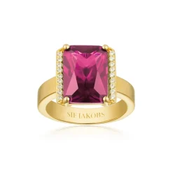 Sif Jakobs - Roccanoca Grande Ring mit pink Zirkonia in vergoldete silber