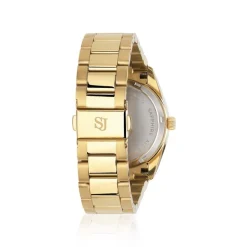 Sif Jakobs Uhr AURORA in vergoldete Stahl mit grünem Metallzifferblatt