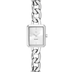 Sif Jakobs Uhr GISELLA aus Stahl mit weißem Perlmutt