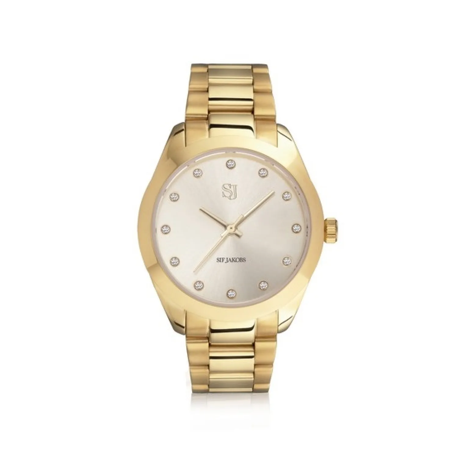 Sif Jakobs Uhr JOELLE aus vergoldete Stahl mit goldenem Metallzifferblatt