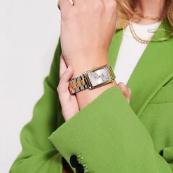 Sif Jakobs Uhr SANTINA in zweifarbigem Stahl mit metallischem Zifferblatt silber