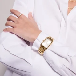 Sif Jakobs Uhr SANTINA in vergoldete Stahl mit goldfarbenem Zifferblatt