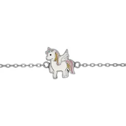 Silberarmband für Kinder mit Einhorn