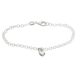 Silbernes Armband für Kinder mit 1 Herz in Silber