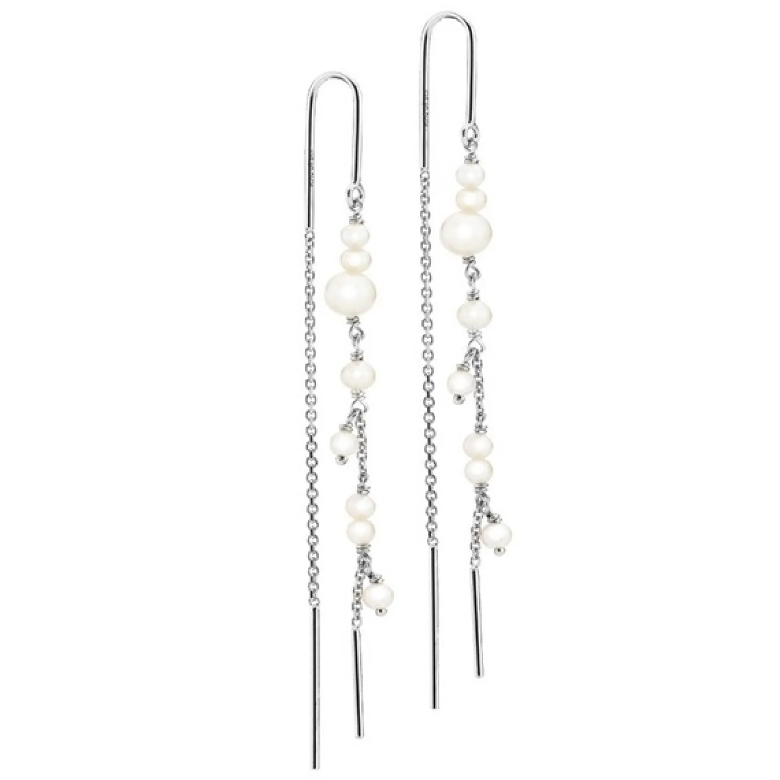 Sistie - Sofia-Ohrring aus recyceltem Silber mit Süßwasserperlen