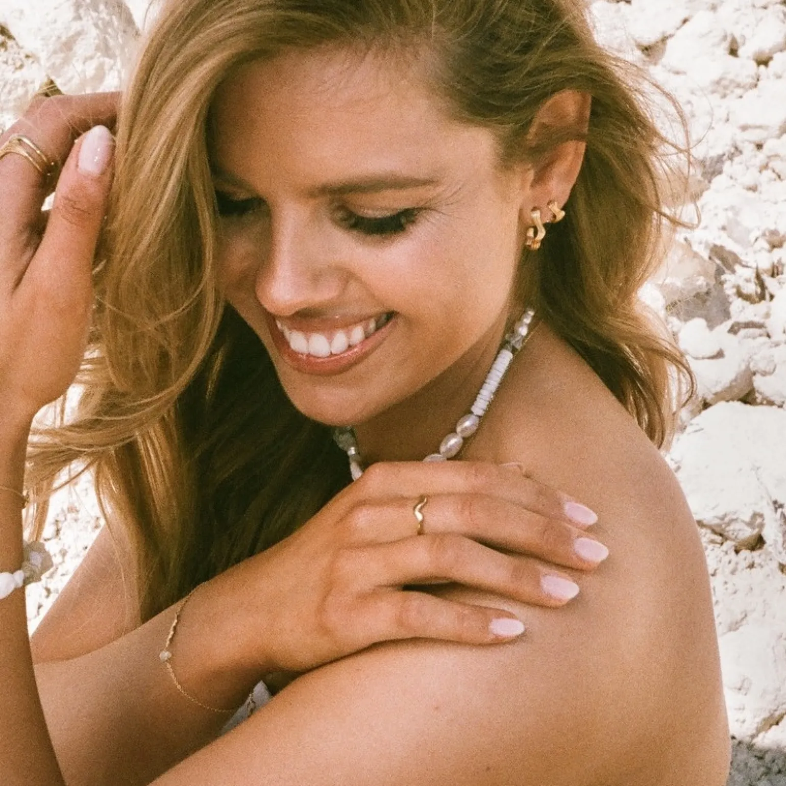 Sistie vergoldete silber Seide x - Ohrring in - Klein