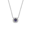 Sofia - Collier aus blauem Saphir aus 14-karätigem Weißgold mit insgesamt 0,06 ct.