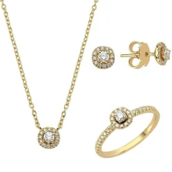 Sofia - Diamantohrringe aus 14 Karat Gold mit insgesamt 0,28 Karat.