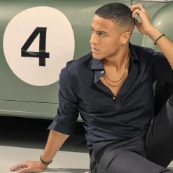 Sohn von Noa - Halskette aus Stahl IP Gold 55+5cm