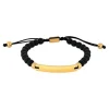 Son of Noa - Herrenarmband Schwarzer Onyx in vergoldete Stahl