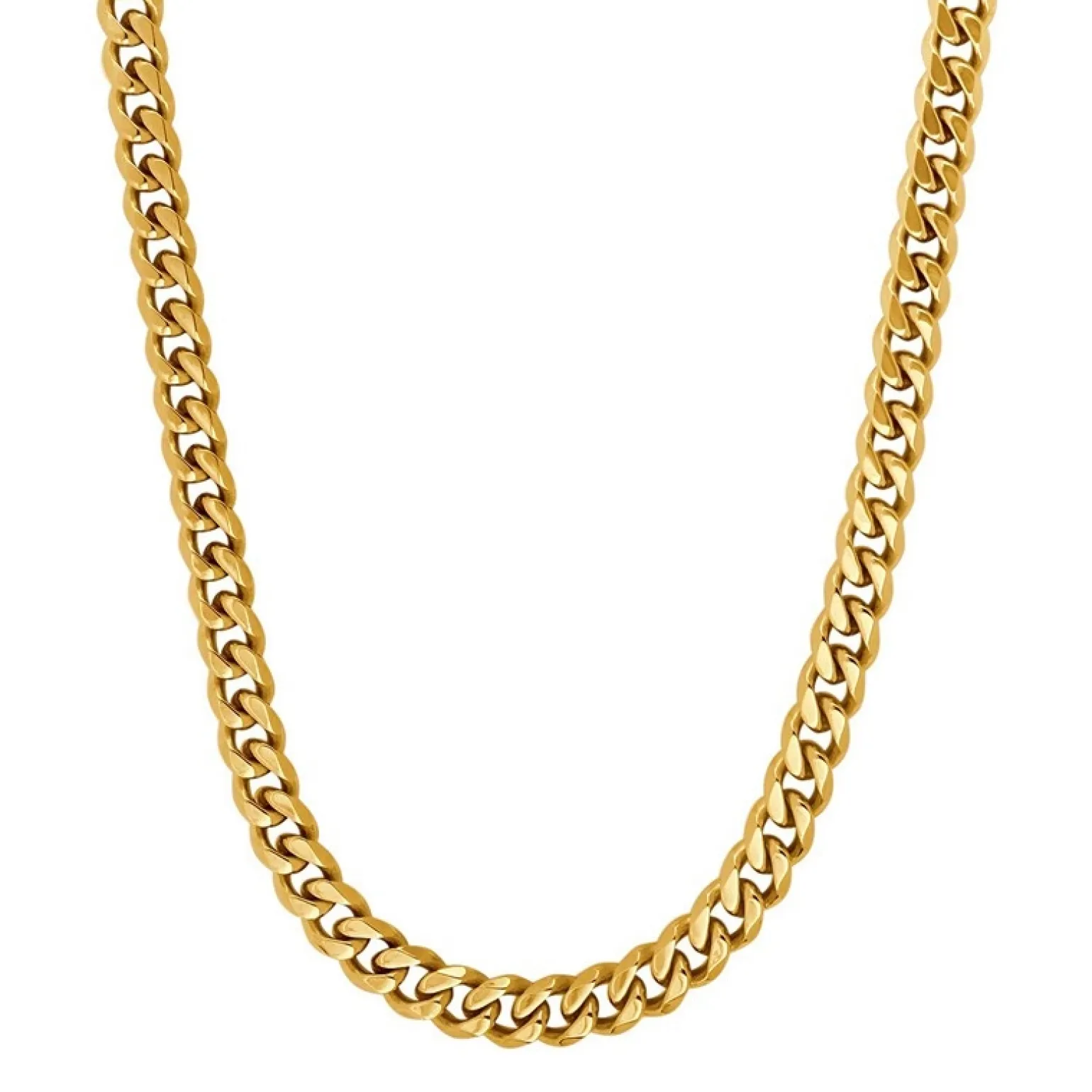 Son of Noa - Panzerkette aus poliertem Stahl mit IP-Gold 55cm