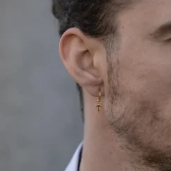 Son of Noa - Rhodiniert silber creol mit Kreuz