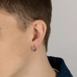 Son of Noa - Rhodium plattiert silber creol 15mm - 1 Stk.