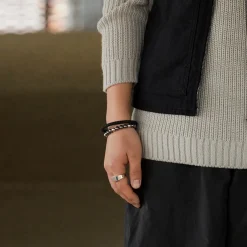 Son of Noa Siegelring für Männer aus poliertem Stahl