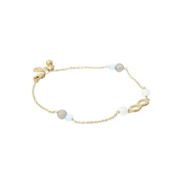 Spinning jewelry Strand armband i vergoldete silber