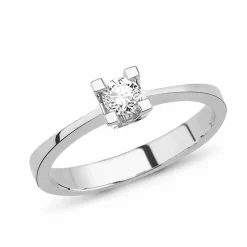 STAR Ring, 14 Karat Weißgold mit 4 Griffen