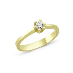 STAR Ring, 14 kt Gold mit 6 Griffen mit 0,03ct - 0,50ct W/Si
