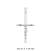 Stolpe Kreuz-Anhänger mit Jesus in Silber - Groß 21,5x34