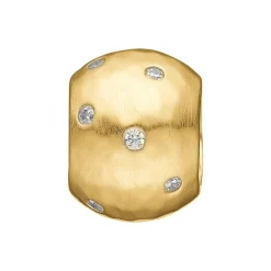 STORY Anhänger vergoldet - oval mit Zirkonias