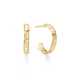 Studio Z - Bigger Element hoops i vergoldete silber