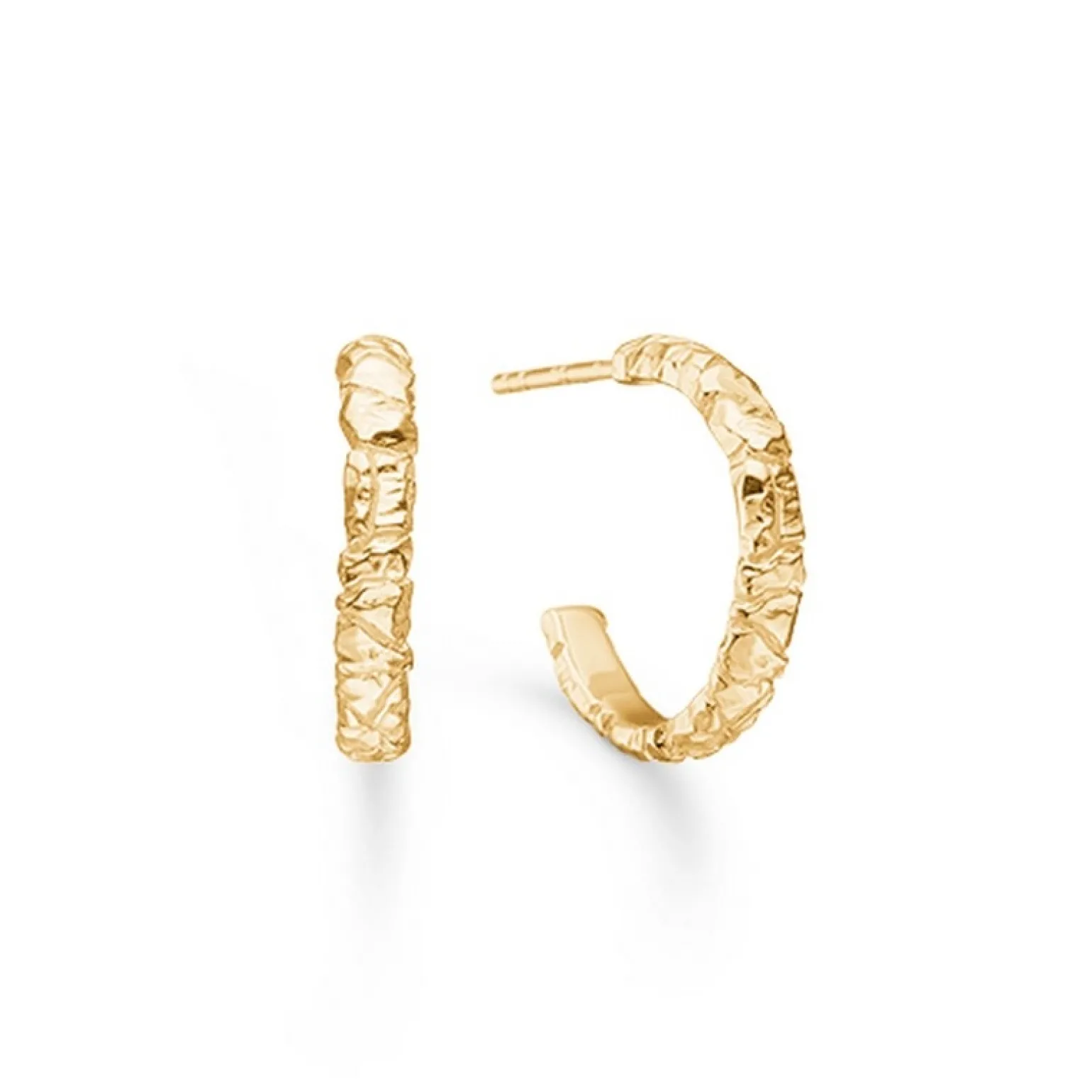 Studio Z - Bigger Element hoops i vergoldete silber