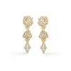 Studio Z - Cluster-Ohrringe aus vergoldete silber w. weiß zirkonia