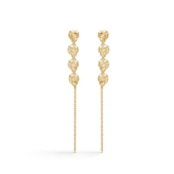 Studio Z - Element Kettenohrringe in vergoldete silber