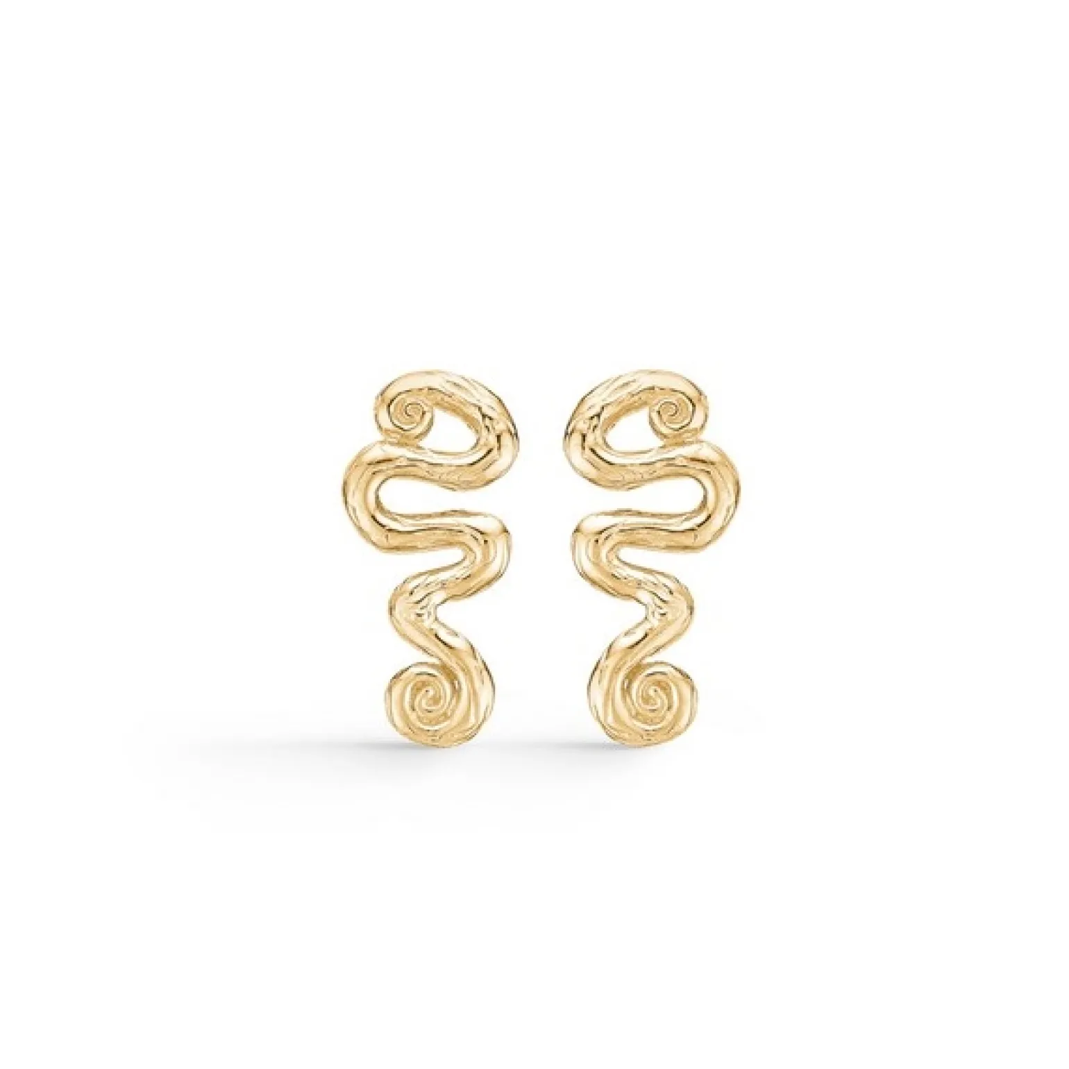 Studio Z - Kleine Wave Ohrringe in vergoldete silber