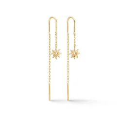 Studio Z - Ocean Aura Kettenohrringe in vergoldete silber