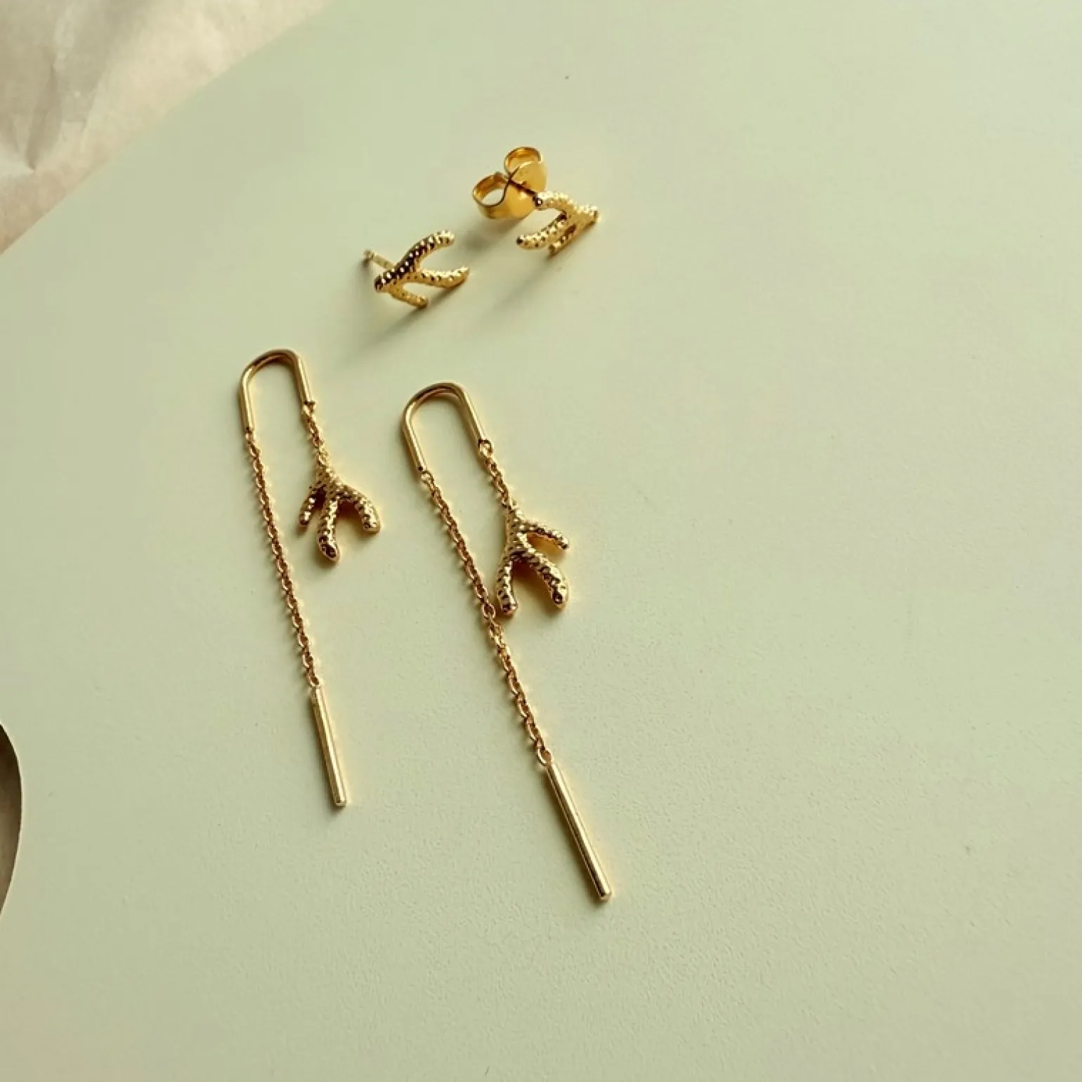 Studio Z - Reef Essence Ohrringe in vergoldete silber