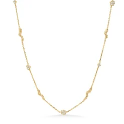 Studio Z - Tangled Halskette in vergoldete silber m. zirkonia