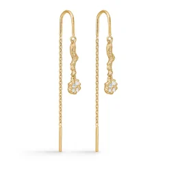 Studio Z - Tangled Ohrringe in vergoldete silber m. zirkonia