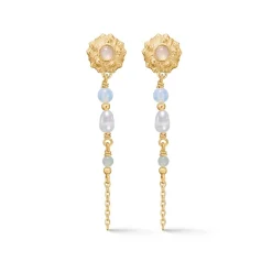 Studio Z - Urchin Elegance Ohrringe in vergoldete silber mit. Perlen