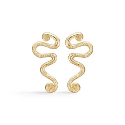 Studio Z - Wave ohrringe in vergoldete silber