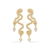 Studio Z - Wave Ohrringe in vergoldete silber m. zirkonia