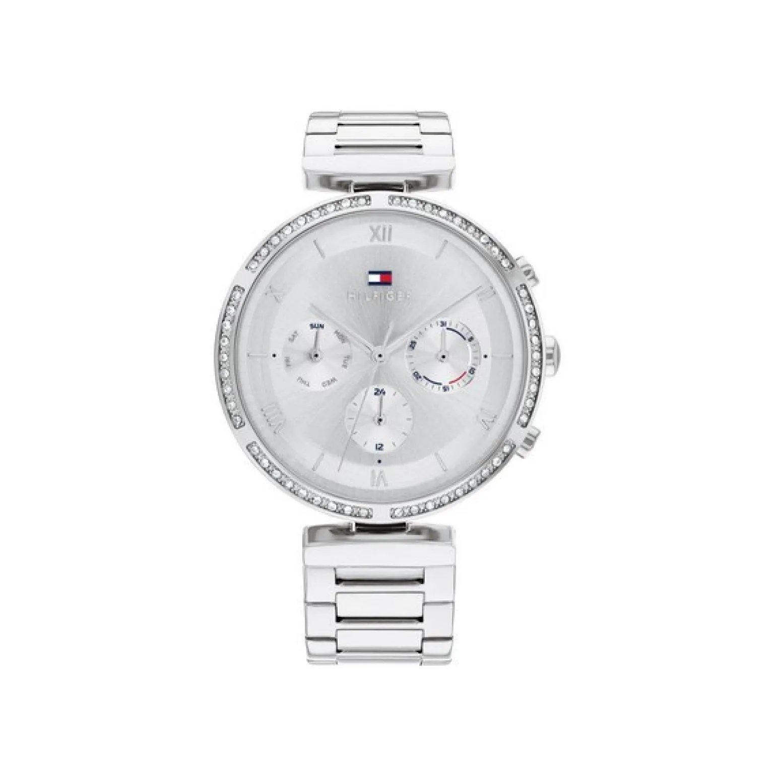 Tommy Hilfiger - Damenuhr aus Silber mit silbernem Zifferblatt