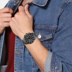 Tommy Hilfiger - Herrenuhr IP-Stahl mit schwarzem Zifferblatt