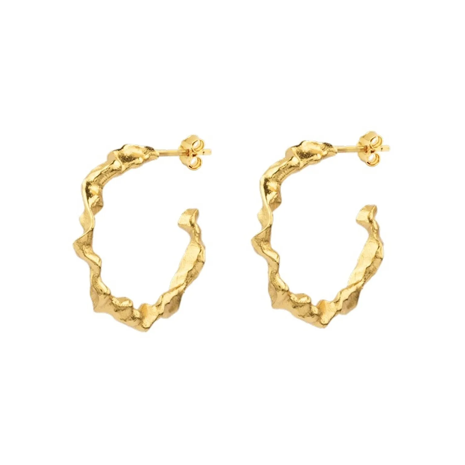 Vincent - Schamanen Hoops in vergoldete silber - large