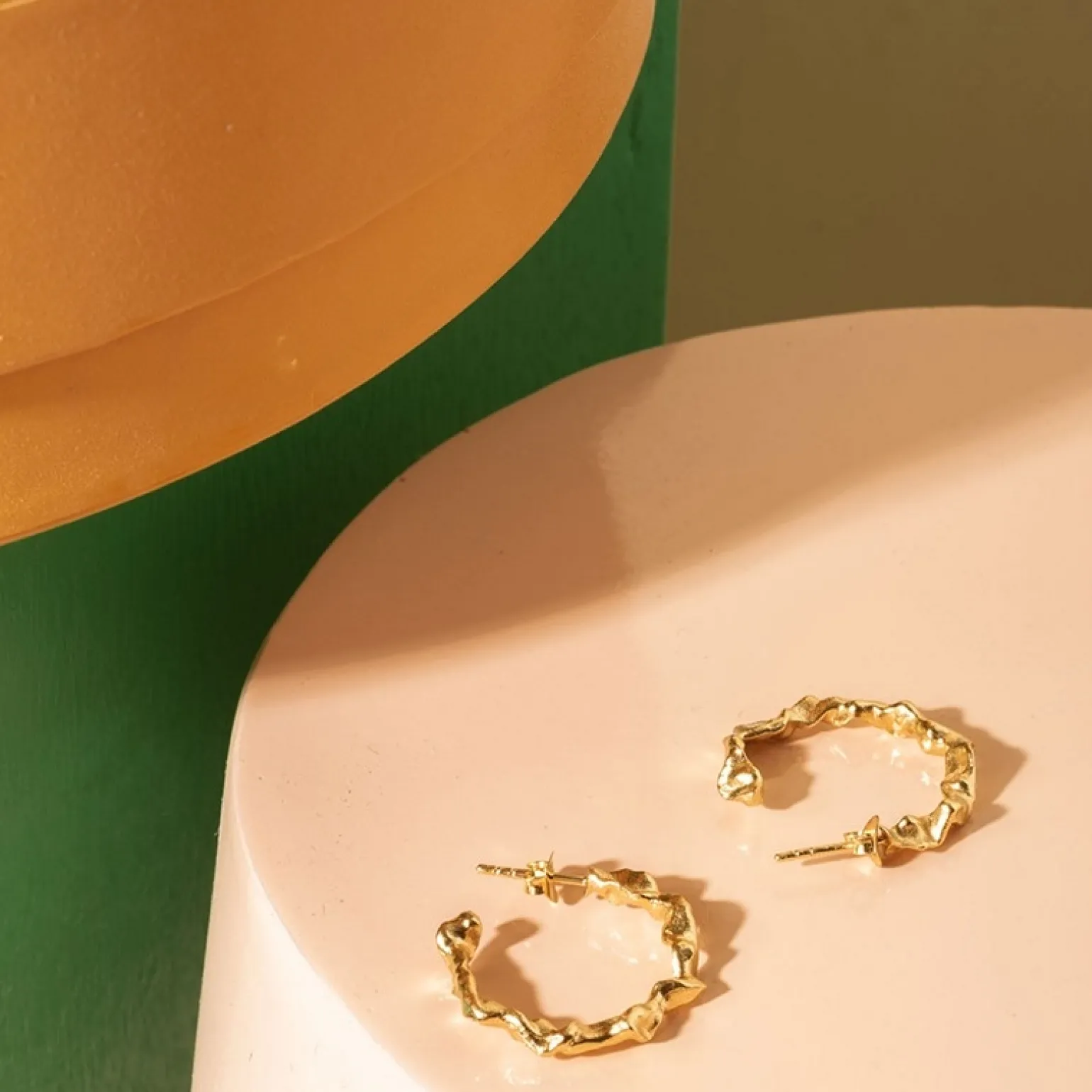 Vincent - Schamanen Hoops in vergoldete silber - large